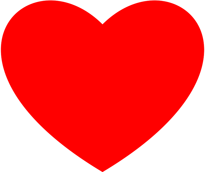 Heart single Bezier curve wide