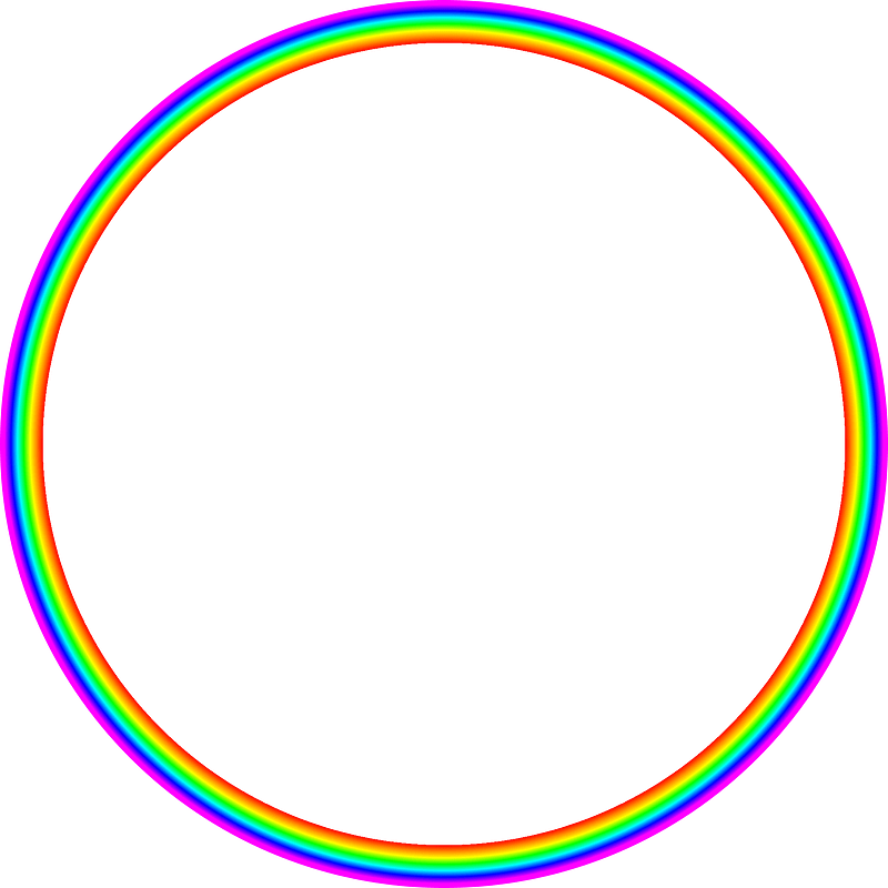 Radial rainbow gradient