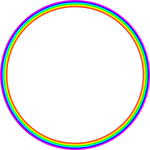 Radial rainbow gradient