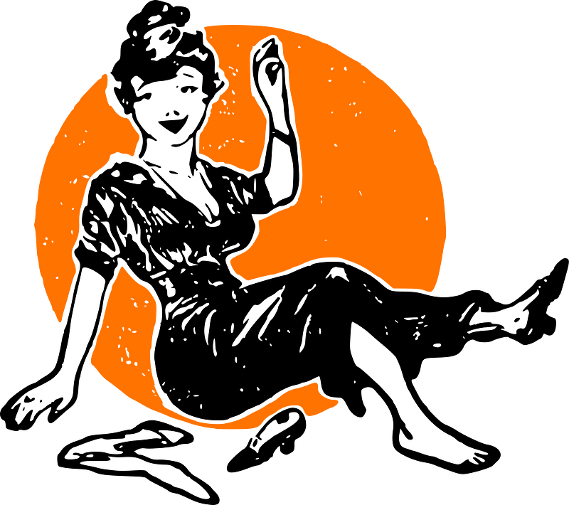 Lady with Shoes Off