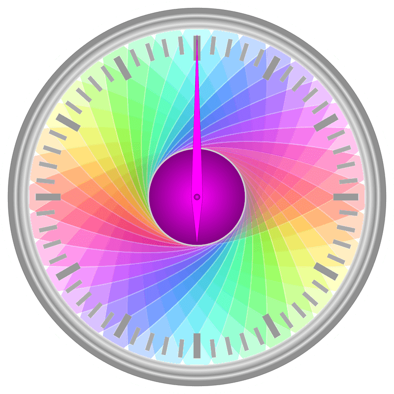 Animated clock with nice hands