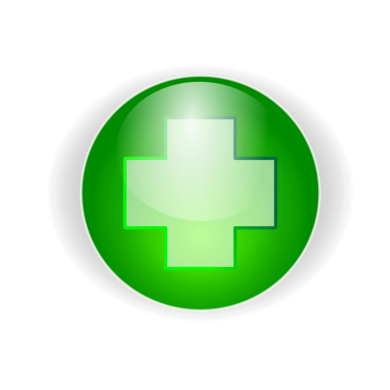 green cross button