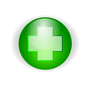 green cross button