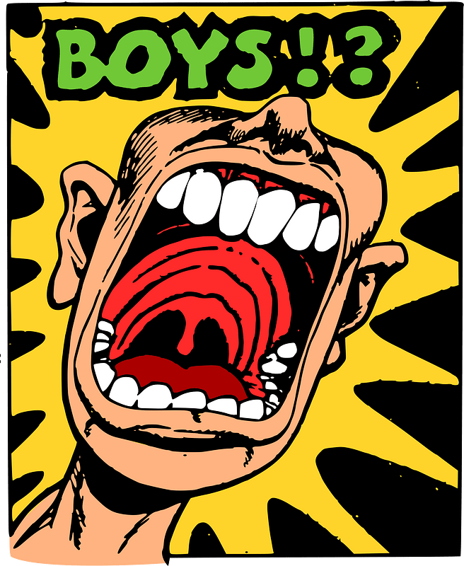 Man Shouting - Boys!