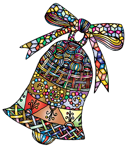 Patterned Bell Line Art By ArtsyBee Prismatic