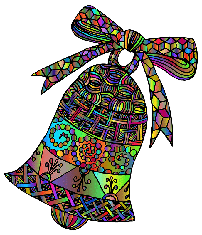 Patterned Bell Line Art By ArtsyBee Polyprismatic