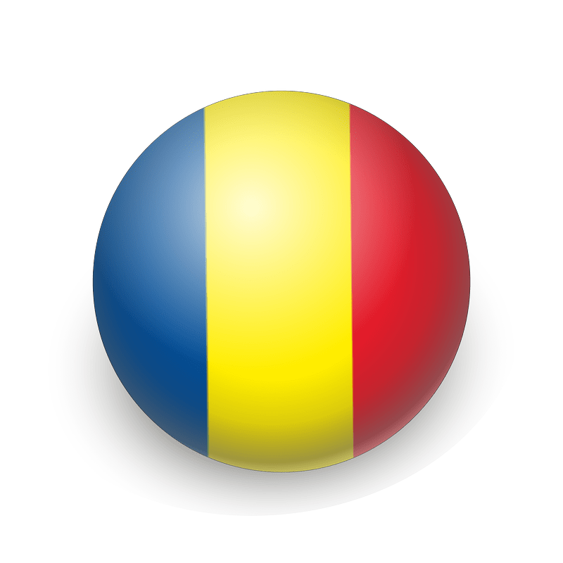 romania flag button