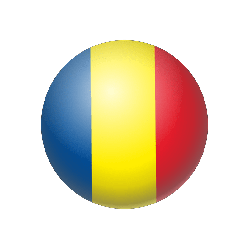 romania flag button, without dropshadow