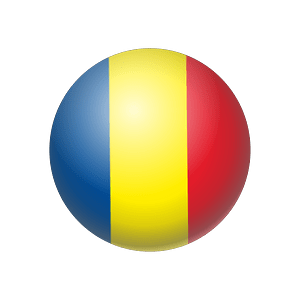 romania flag button, without dropshadow