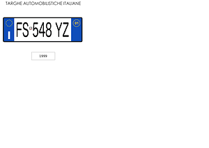 TARGHE AUTOMOBILISTICHE ITALIANE