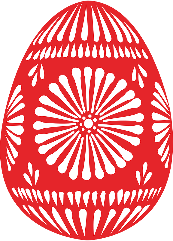 Red Easter egg