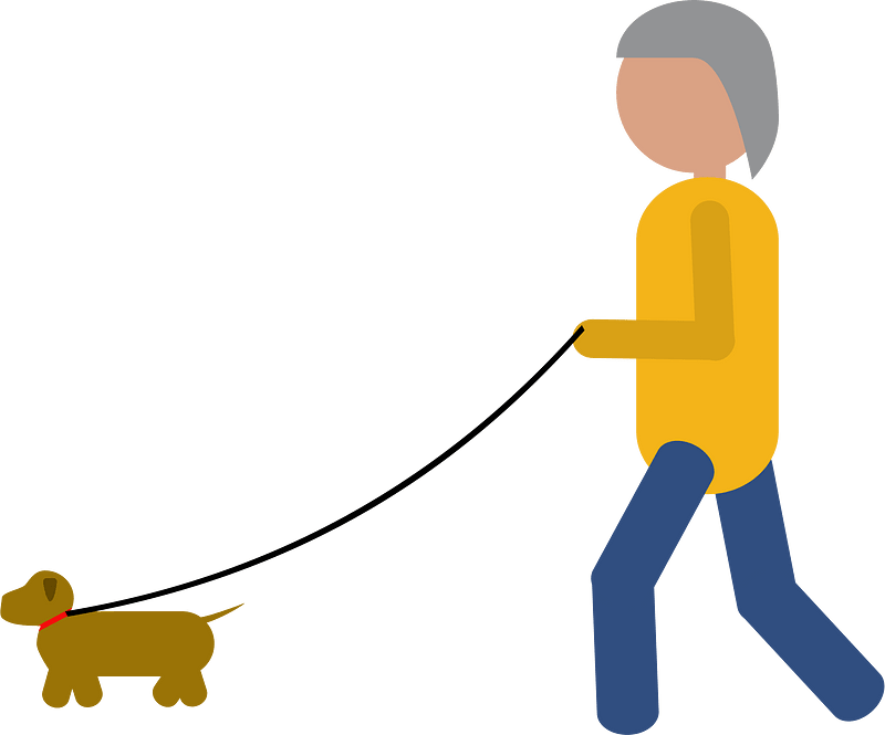 Person walking a dog