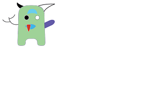Green Monster with Red Tooth
