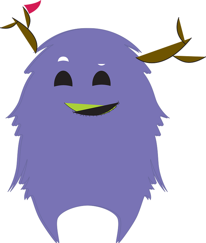 Purple Monster with Antlers