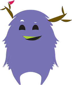 Purple Monster with Antlers