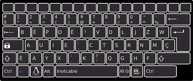 Asus bÃ©po characters shift K93SM keyboard Linux