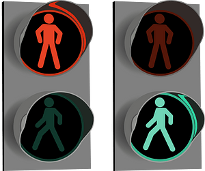 Traffic light for pedestrians (phases)