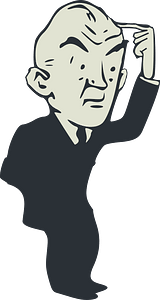 Retro man thinking