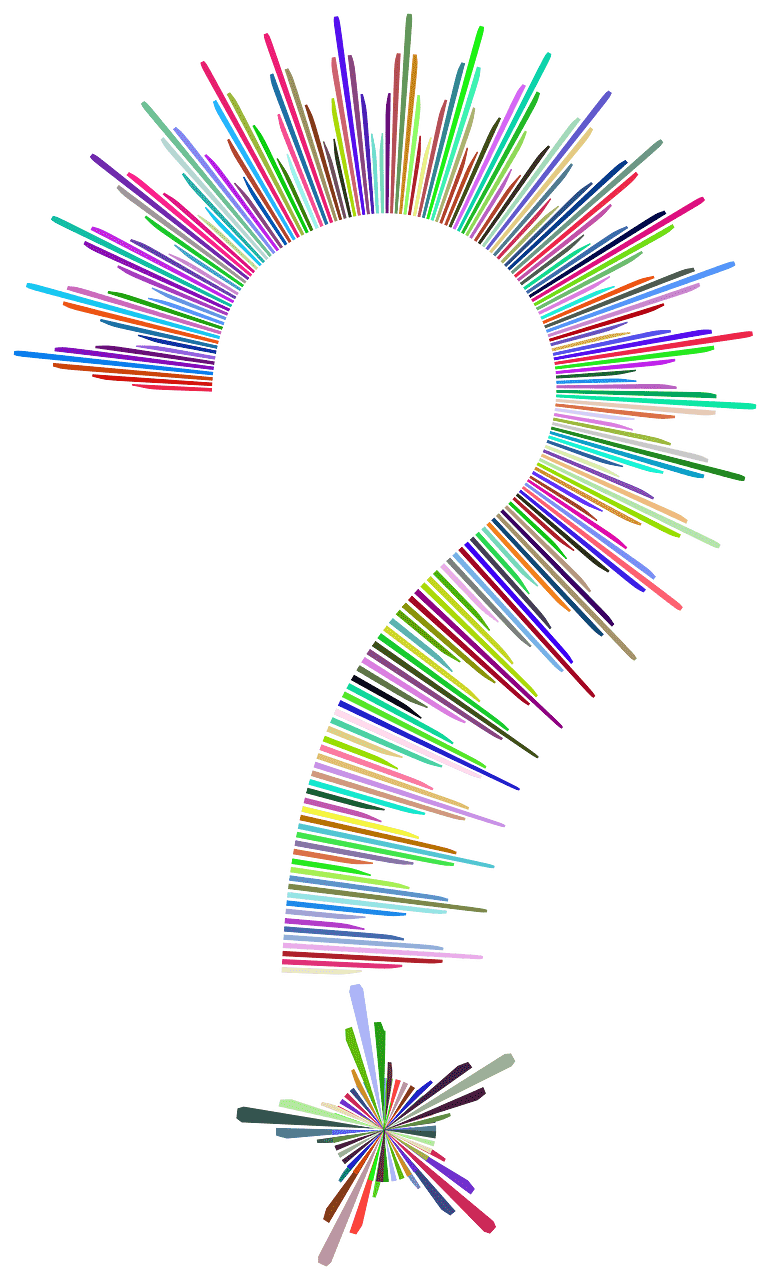 Art Deco Style Question Mark Prismatic