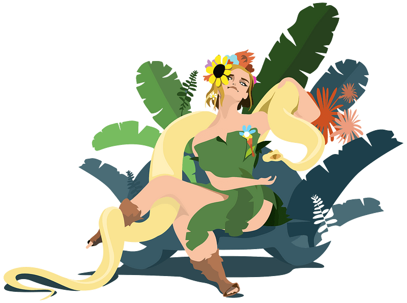 Woman And Snake By Tafadzwa Tarumbwa