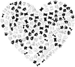 Chess Pieces Heart