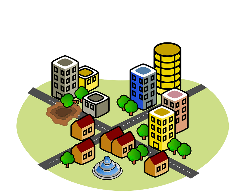 Sinkhole in a City