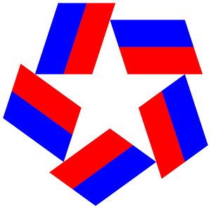 Red White Blue Star Design