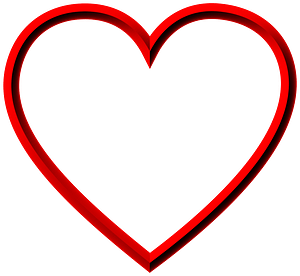 Red Heart Outline 3D