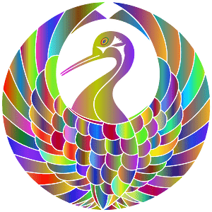 Abstract Bird Design Polyprismatic