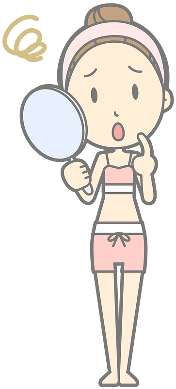 Worried Look in Mirror
