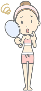 Worried Look in Mirror