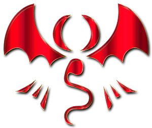 Fantasy Dragon Logo By Falco276 Crimson Enhanced