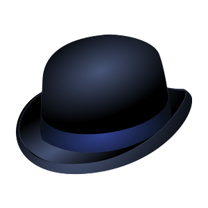 Bowler Hat with Blue Band