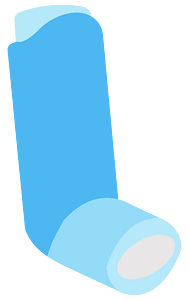 Asthma Inhaler Blue