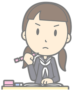 Grumpy schoolgirl