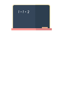 Blackboard flat design style