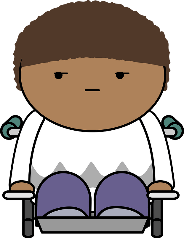 Comic character - wheelchair user