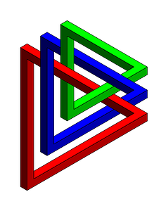 intertwined impossible triangles