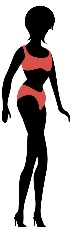 Bikini Silhouette - Red