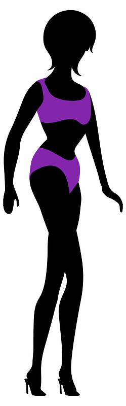 Bikini Silhouette - Purple