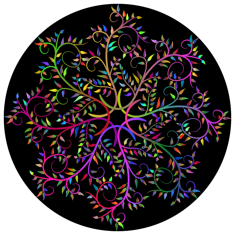Branches With Leaves Mandala