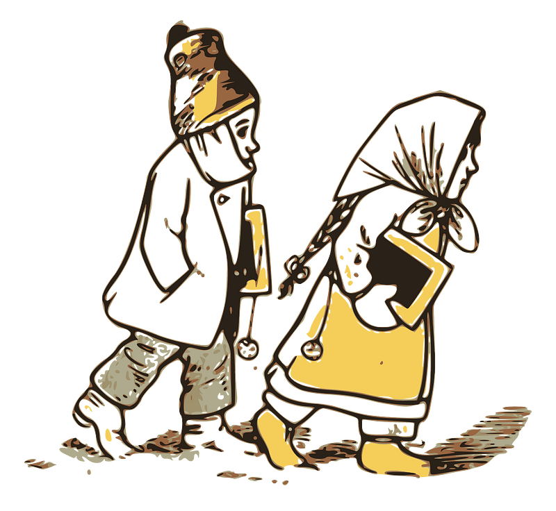 Kids Going to School 1