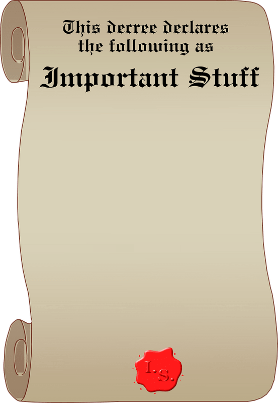 Important Stuff Decree