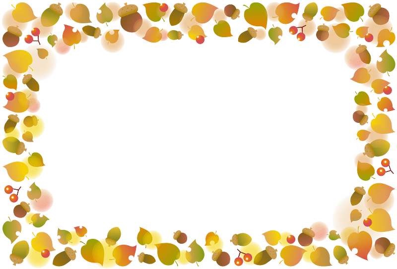 Acorn fallen leaves frame