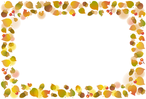 Acorn fallen leaves frame