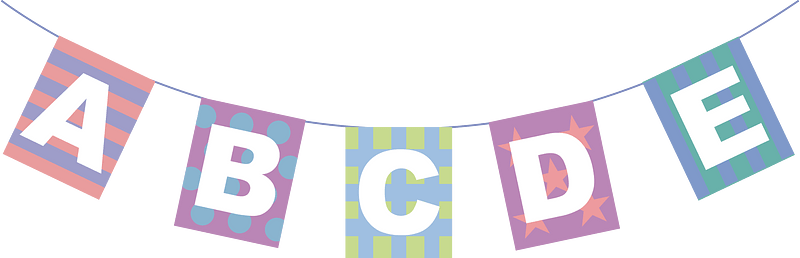 Alphabet flag garland