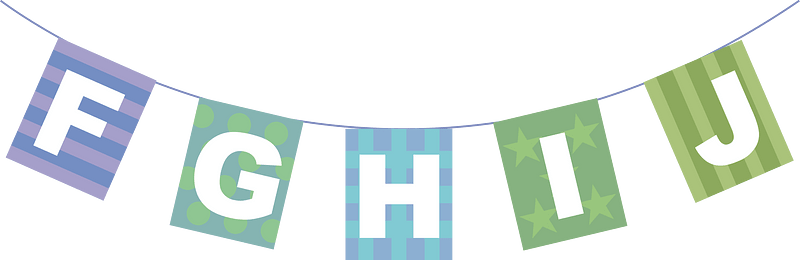 Alphabet flag garland