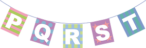Alphabet flag garland