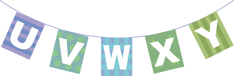 Alphabet flag garland