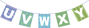 Alphabet flag garland